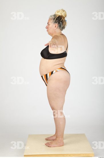 Whole Body Woman T poses Casual Underwear Overweight Studio photo references