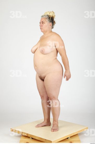 Whole Body Woman Nude Casual Overweight Studio photo references