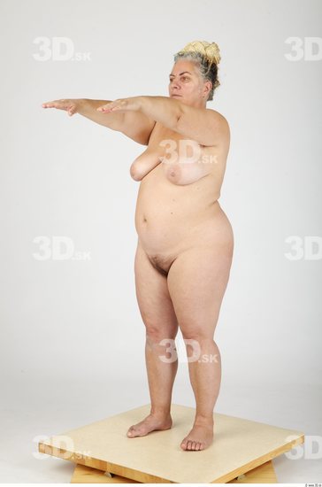 Whole Body Woman Nude Casual Overweight Studio photo references