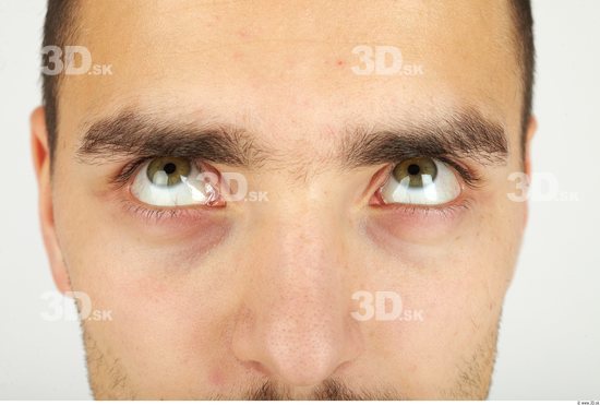 Eye Whole Body Man Casual Slim Studio photo references