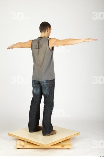 Whole Body Man T poses Casual Slim Studio photo references