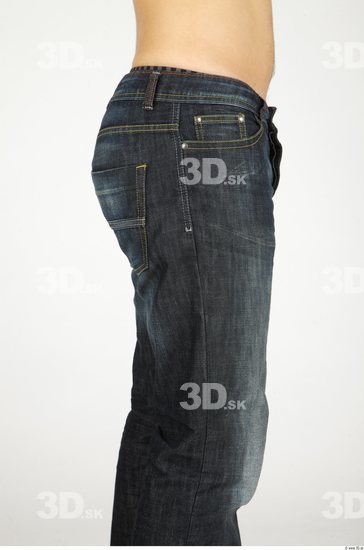 Thigh Whole Body Man Casual Jeans Slim Studio photo references