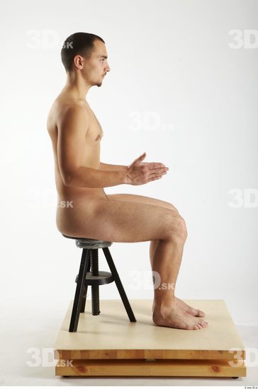 Whole Body Man Artistic poses White Nude Slim