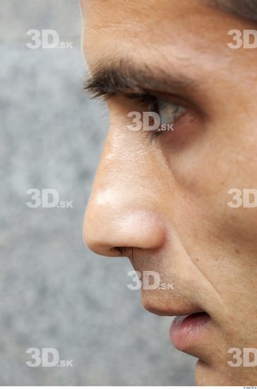 Nose Head Man Slim Athletic Street photo references