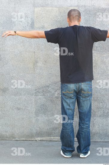 Whole Body Man T poses White Casual Slim