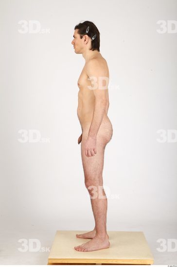 Whole Body Man Nude Casual Athletic Studio photo references