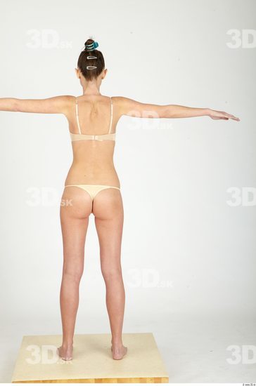 Whole Body Woman T poses Casual Underwear Underweight Studio photo references