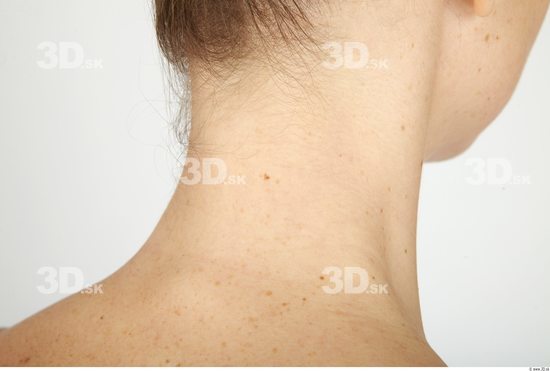 Neck Whole Body Woman Nude Casual Underweight Studio photo references