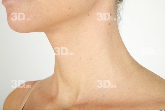 Neck Whole Body Woman Nude Casual Underweight Studio photo references