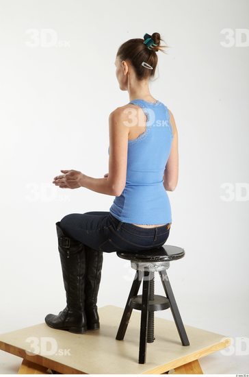 Whole Body Woman Artistic poses White Casual Underweight