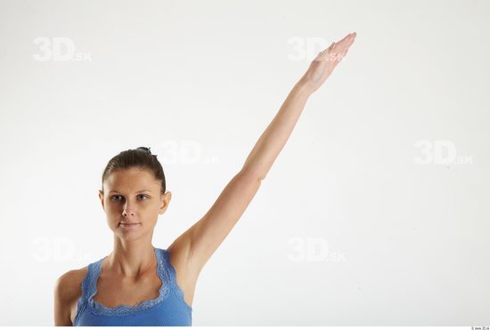 Arm Woman Animation references White Casual Singlet Underweight