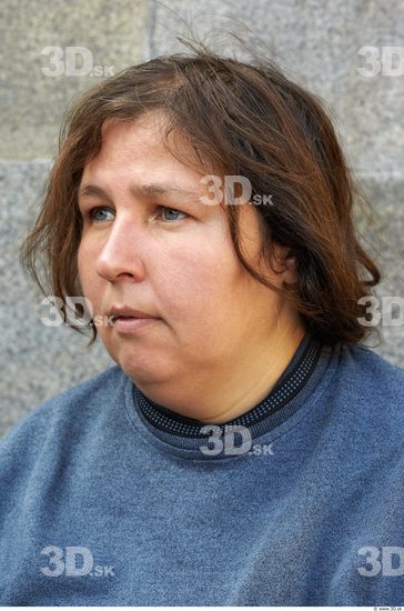 Head Woman Casual Slim Overweight Street photo references