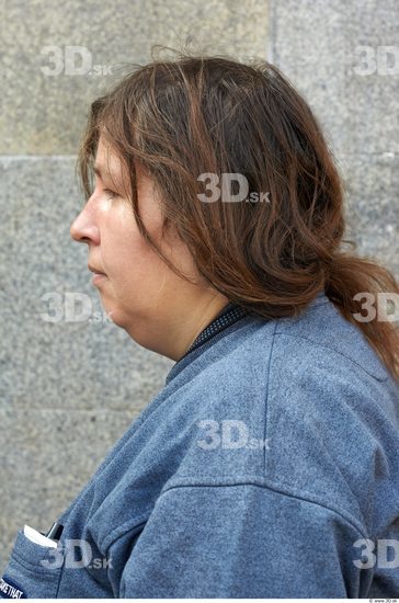 Head Woman Casual Slim Overweight Street photo references