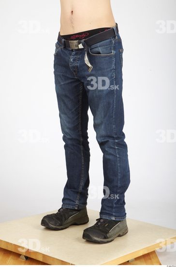 Leg Whole Body Man Casual Jeans Athletic Studio photo references