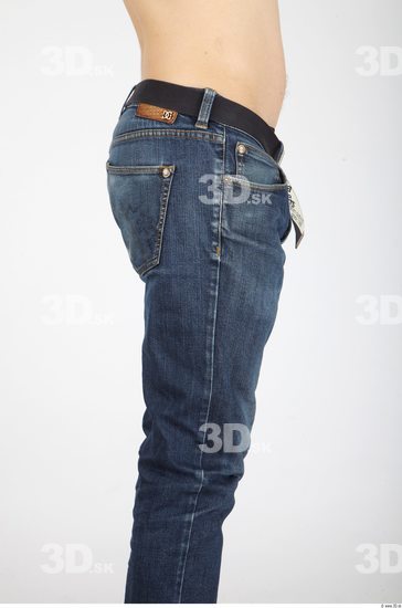 Thigh Whole Body Man Casual Jeans Athletic Studio photo references