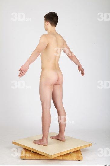 Whole Body Man Nude Casual Athletic Studio photo references