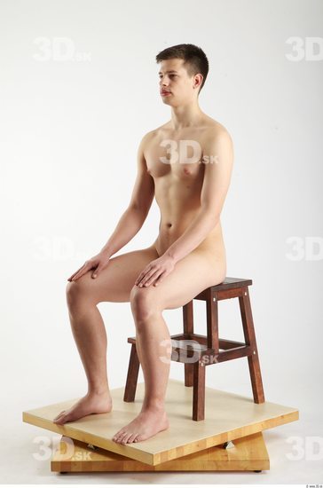 Whole Body Man Artistic poses White Nude Athletic