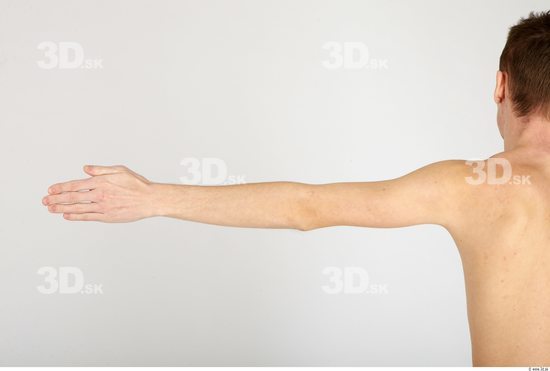 Arm Whole Body Man Nude Casual Slim Studio photo references