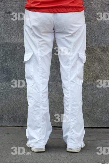 Leg Woman White Sports Trousers Slim