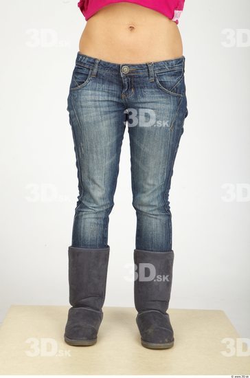 Leg Whole Body Woman Casual Jeans Average Studio photo references