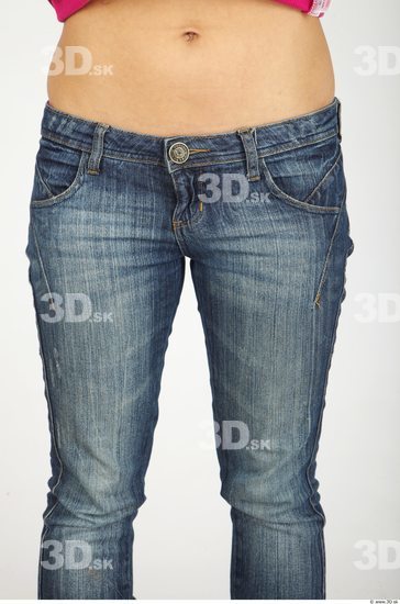 Thigh Whole Body Woman Casual Jeans Average Studio photo references