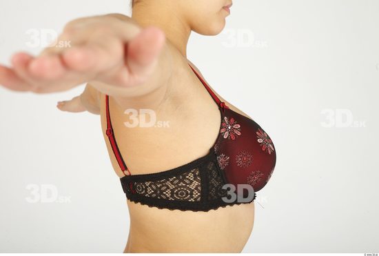 Chest Whole Body Woman Casual Underwear Bra Average Studio photo references