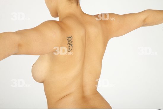 Whole Body Back Woman Nude Casual Average Studio photo references