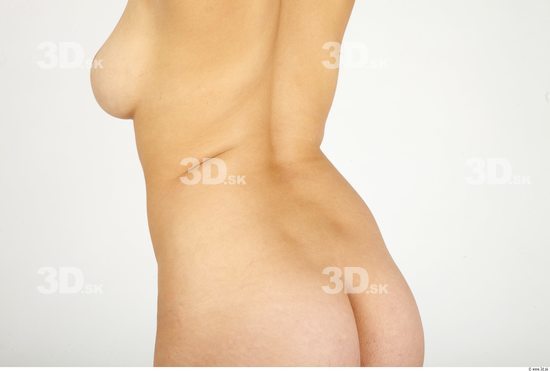 Whole Body Back Woman Nude Casual Average Studio photo references