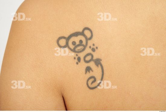 Whole Body Skin Woman Tattoo Nude Casual Average Studio photo references