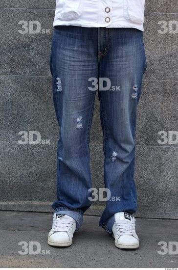 Leg Head Man Woman Casual Jeans Slim Overweight Street photo references