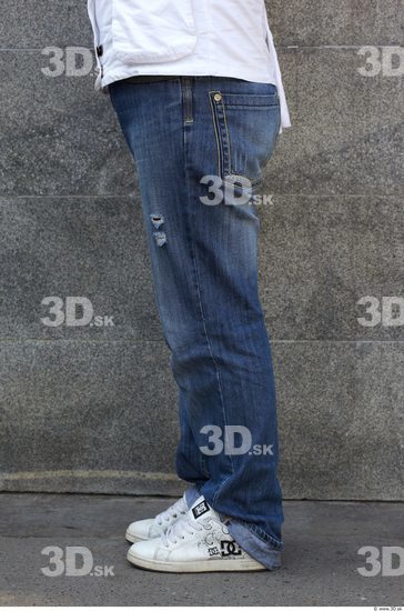 Leg Head Man Woman Casual Jeans Slim Overweight Street photo references