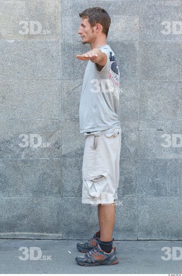 Whole Body Head Man T poses Casual Sports Slim Athletic Street photo references