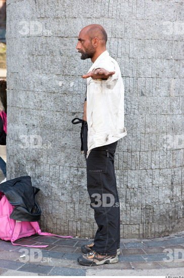 Whole Body Head Man T poses Casual Slim Bearded Street photo references