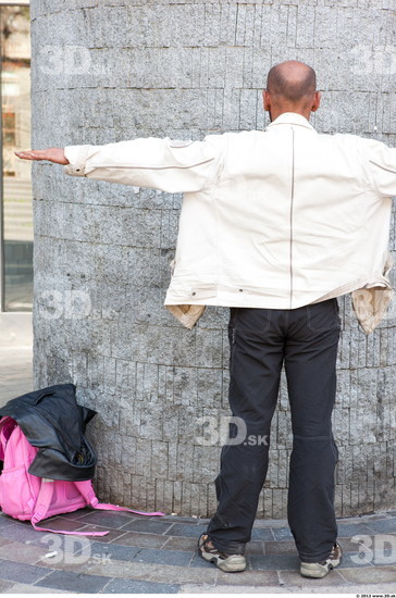 Whole Body Head Man T poses Casual Slim Bearded Street photo references