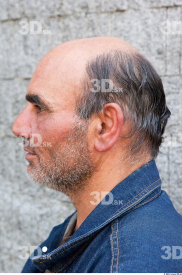 Head Man Casual Slim Average Bald Street photo references