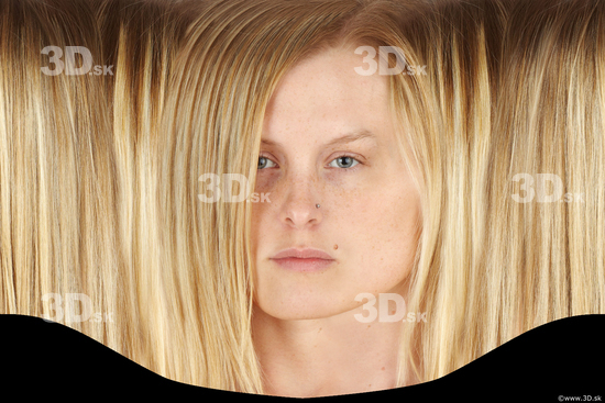 Head Woman White Piercing Head textures