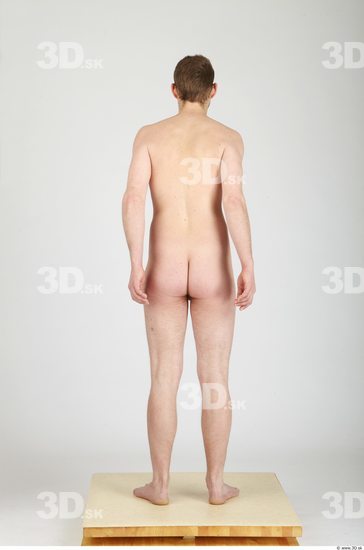 Whole Body Man Nude Casual Average Studio photo references