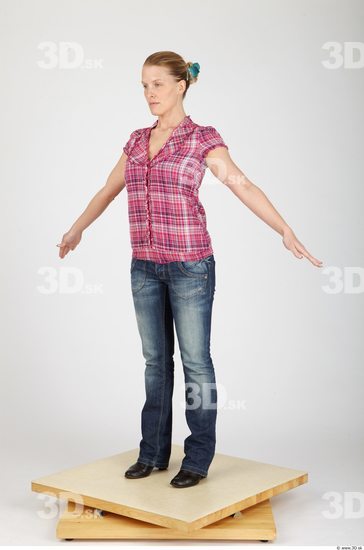 Whole Body Woman Casual Slim Studio photo references