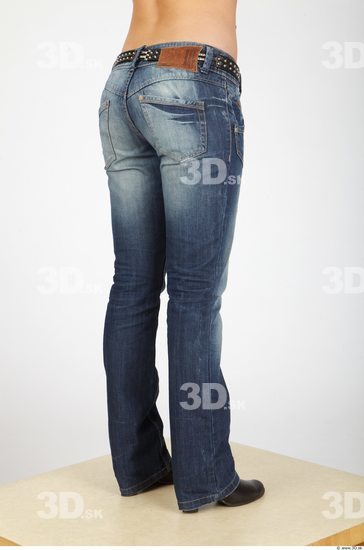 Leg Whole Body Woman Casual Jeans Slim Studio photo references