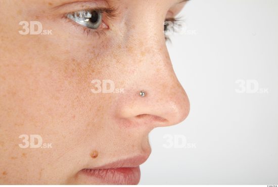 Nose Whole Body Woman Piercing Casual Slim Studio photo references