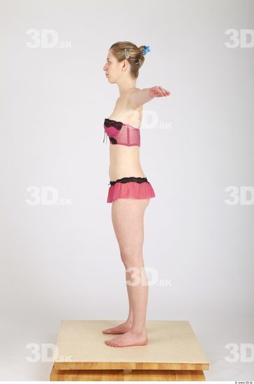 Whole Body Woman T poses Underwear Formal Slim Studio photo references