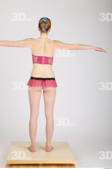 Whole Body Woman T poses Underwear Formal Slim Studio photo references