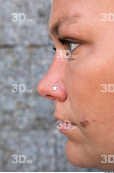 Nose Woman White Piercing Slim