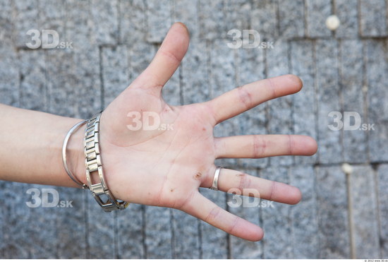 Hand Woman White Slim Watch