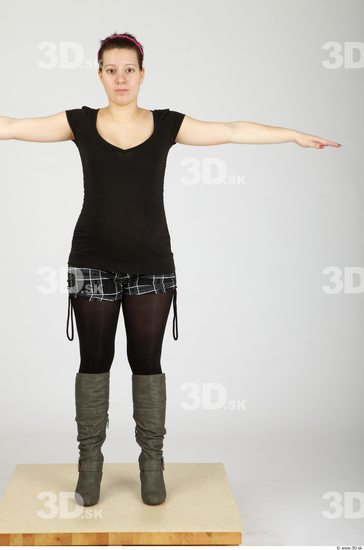 Whole Body Woman T poses Casual Pregnant Studio photo references