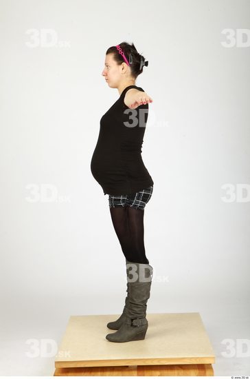 Whole Body Woman T poses Casual Pregnant Studio photo references