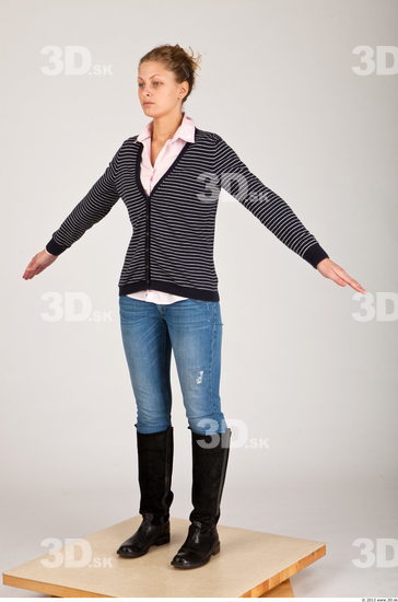 Whole Body Woman Casual Athletic Studio photo references