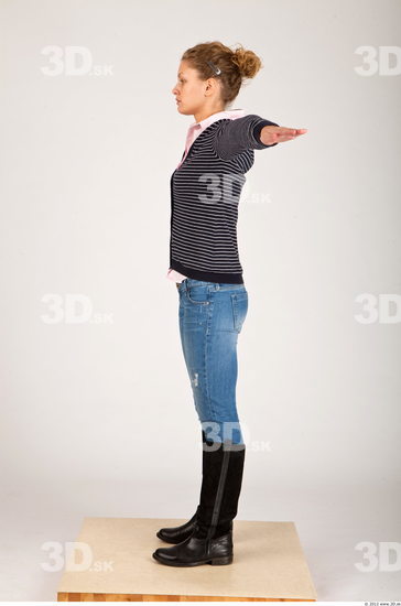 Whole Body Woman T poses Casual Athletic Studio photo references