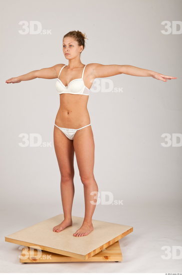 Whole Body Woman T poses Casual Underwear Athletic Studio photo references