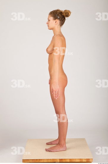 Whole Body Woman Nude Casual Athletic Studio photo references